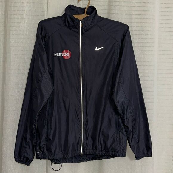 Nike L Midnight Blue Storm-Fit Tech Friendly Windbreaker Run DC Running Jacket - Picture 1 of 16